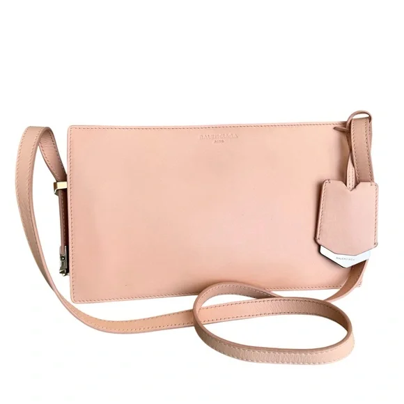 Balenciaga Shoulder Bag Crossbody Light Pink Leather - Picture 4 of 17